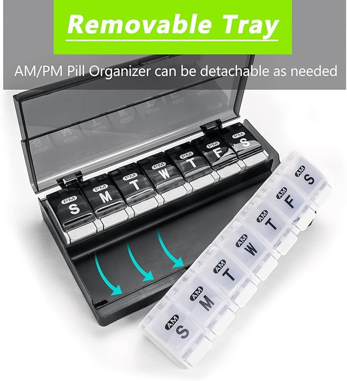 Extra Large Weekly Pill Organizer 2 Times a Day - Image 5