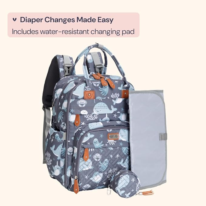 BabbleRoo Diaper Bag Backpack - Image 7
