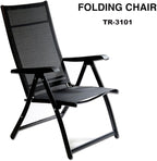 Heavy Duty Durable Adjustable Reclining Folding Chair Outdoor Indoor Garden Pool - Image 4