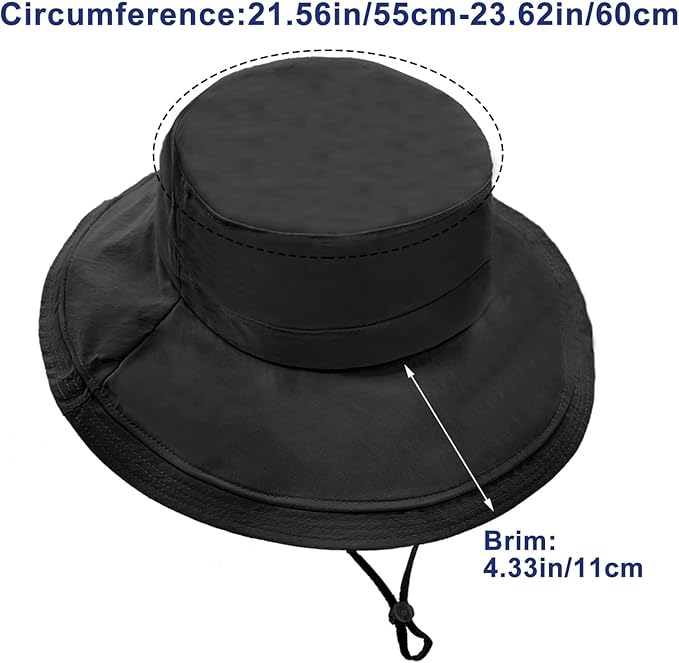 Sun Hats for Women Wide Brim Ponytail UV Protection Beach Hat Packable - Image 2