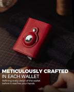 Jenoss Smart AirTag Wallet for Men & Women: Full Grain Leather, RFID Blocking - Image 5