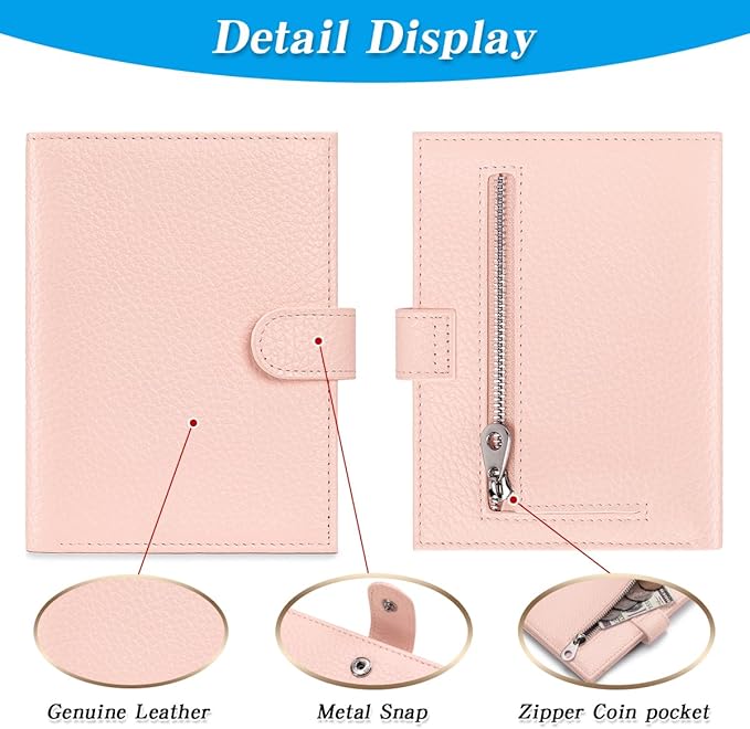 Passport Holder for Travel Women RFID Blocking Genuine Leather Passport Wallet - Image 7