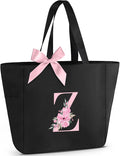 Vavabox Tote Bag, A-Z Initial Monogrammed Waterproof Tote Bag, Bridesmaid Gifts by Vavabox
