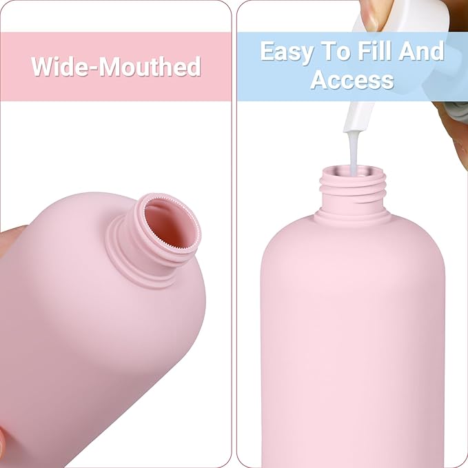 ASEVAT 10oz 4pack Refillable Travel Shampoo and Conditioner Bottles, Travel - Image 6