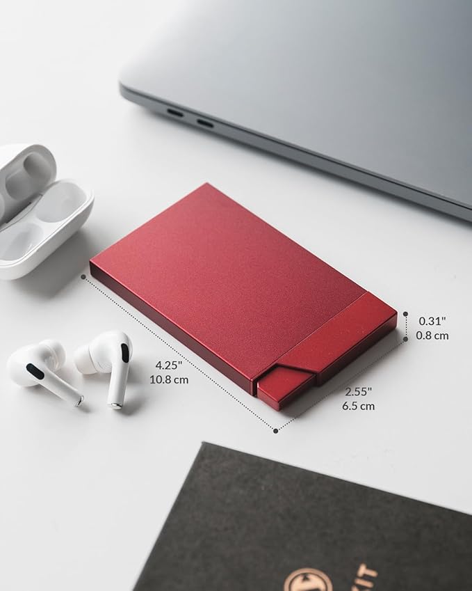 VULKIT Pop up Card Holder Minimalist Credit Card Holder RFID Blocking Slim - Image 5