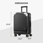 LEVEL8 Grace Carry on Luggage, 20 Inch Hard Shell Suitcases - Image 8