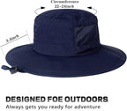 Sun Hat for Men/Women, UPF 50+ Fishing Hat, Waterproof Wide Brim Bucket Hat - Image 4