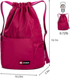 ZOORON Waterproof Drawstring Gym Backpack Bag - Image 6