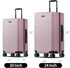 ECOHUB Hardside Expandable Carry On Luggage Sets, Recycled PC 20/24" Rolling - Image 7