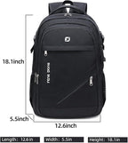 FENGDONG Durable Waterproof Travel Laptop Backpack 17.3 inch, Large College - Image 2