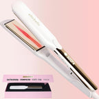 ELLA BELLA® Titanium Flat Iron Hair Straightener (with Infrared) • Professional Straightening Iron • Digital Display to Accurately Control Temperature • As Featured in Good Housekeeping - Gloss White