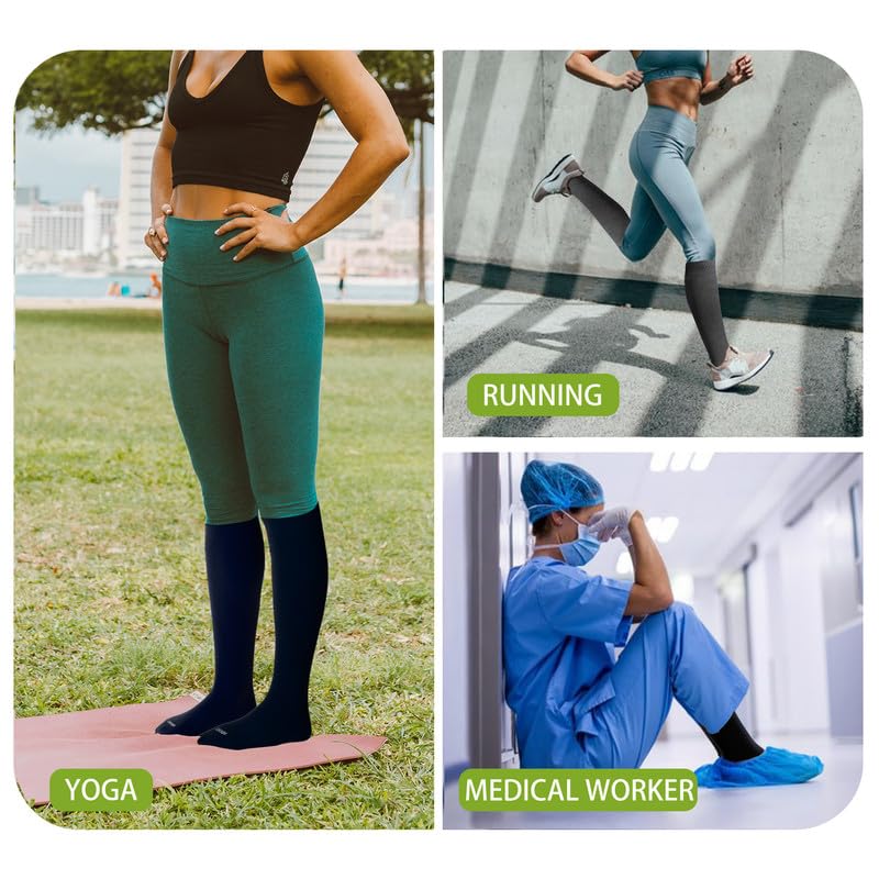 Viscose Made from Bamboo Compression Socks for Women&Men 20 (X-Large / 4 Pair-mix1)
