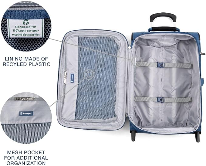 Travelpro Maxlite 5 Softside Expandable Upright 2 Wheel Carry on Luggage - Image 4