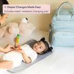 BabbleRoo Leather Diaper Bag Backpack - Image 8