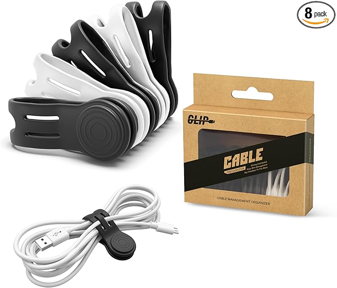 Kanemc Magnetic Ties For Cords, Cord Wrap Silicone Zip Ties Twist Ties Magnet by Kanemc