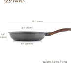 SENSARTE 12.5 Inch Nonstick Frying Pan Skillet, Swiss Granite Coating Omelette - Image 8