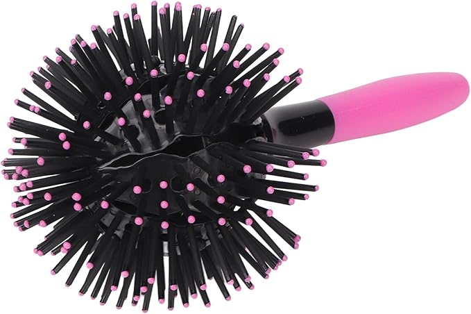 Hair Brush, 360 Degree Round Ball Hair Comb High Temperature 3D Curly Hair Comb for Wet and Dry Hair