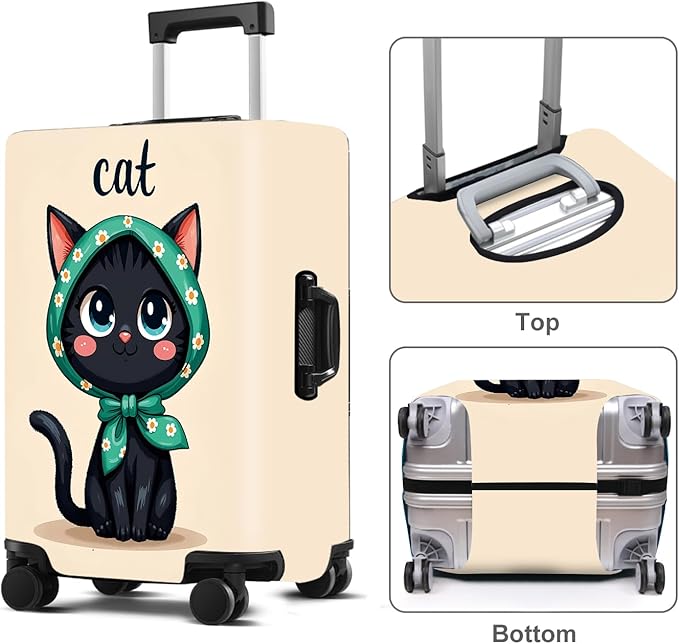 Luggage Cover Washable Suitcase Protector Anti-Scratch, Stretchable Fit - Image 3