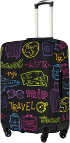 Trip Colored Graffiti Travel-Life Style Luggage Cover Washable Suitcase - Image 6