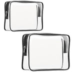 2Pcs Crystal Clear PVC Travel Toiletry Bag Kit by ROYBENS