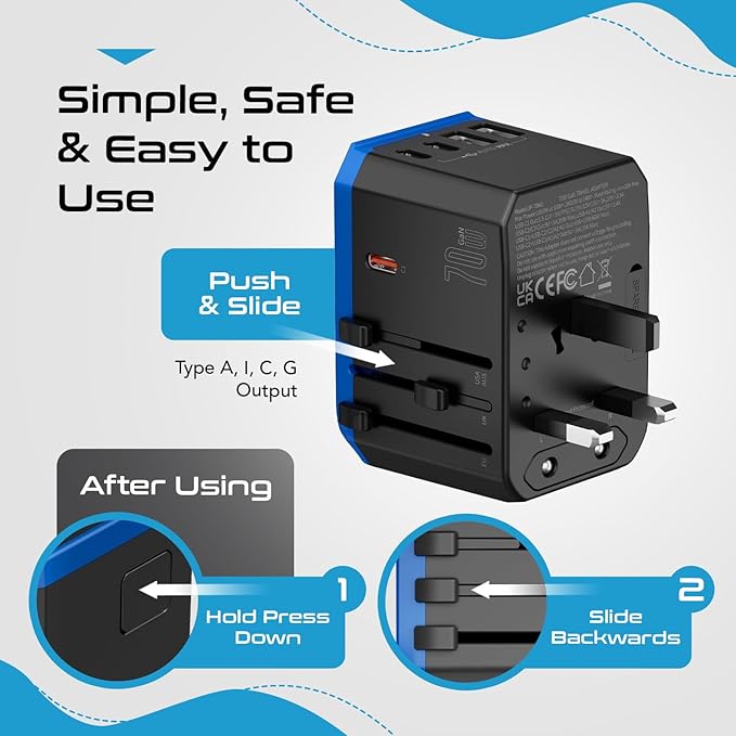 Ceptics 70W World International Travel Plug Adapter - Image 6