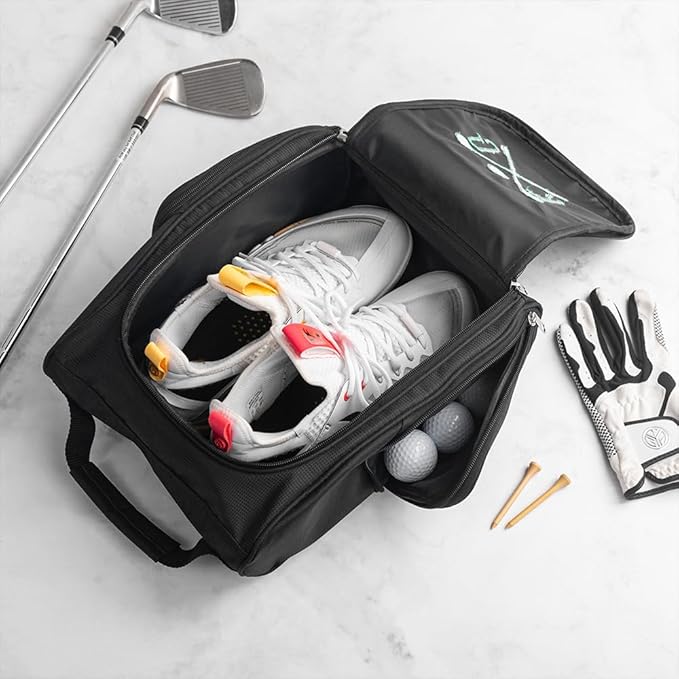 Embroidered Golf Shoe Bag Men Women Handle Strap Personalized Name Golf Shoes - Image 3