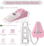 Portable Door Lock & Door Stop Alarm Set, Dual Protection Home Security Door Kit - Image 2