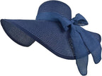 DRESHOW Beach Hats for Women Big Straw Wide Brim Summer Hat Floppy Foldable - Image 8
