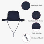 Sun Hats for Men Women Boonie Hat Foldable Fishing Hat UPF 50+ Bucket Hat for - Image 4