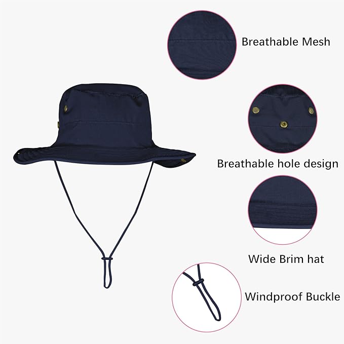 Sun Hats for Men Women Boonie Hat Foldable Fishing Hat UPF 50+ Bucket Hat for - Image 4