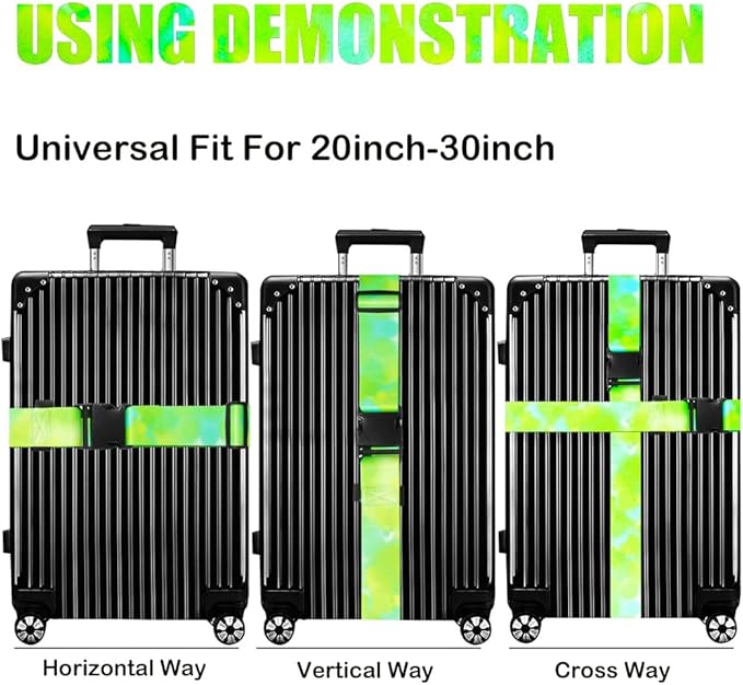 Luggage Straps for Suitcases TSA Approved-2 Pack Bright Personalized Luggage - Image 4