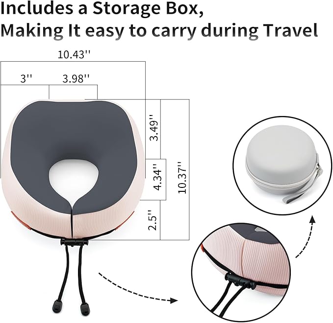 Thickened Travel Neck Pillow for Airplanes for Women, Adjustable Right Amount - Image 6