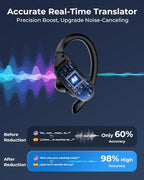 AI Translation Earbuds Real Time, 164 Language Translator Earbuds, 96H Playtime - Image 3
