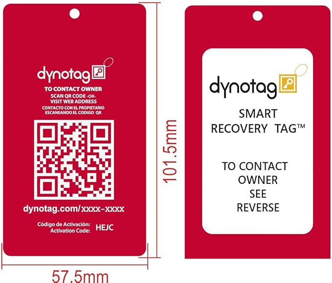 Dynotag® Web Enabled Smart Aluminum Convertible Luggage ID Tag + Braided Steel - Image 4