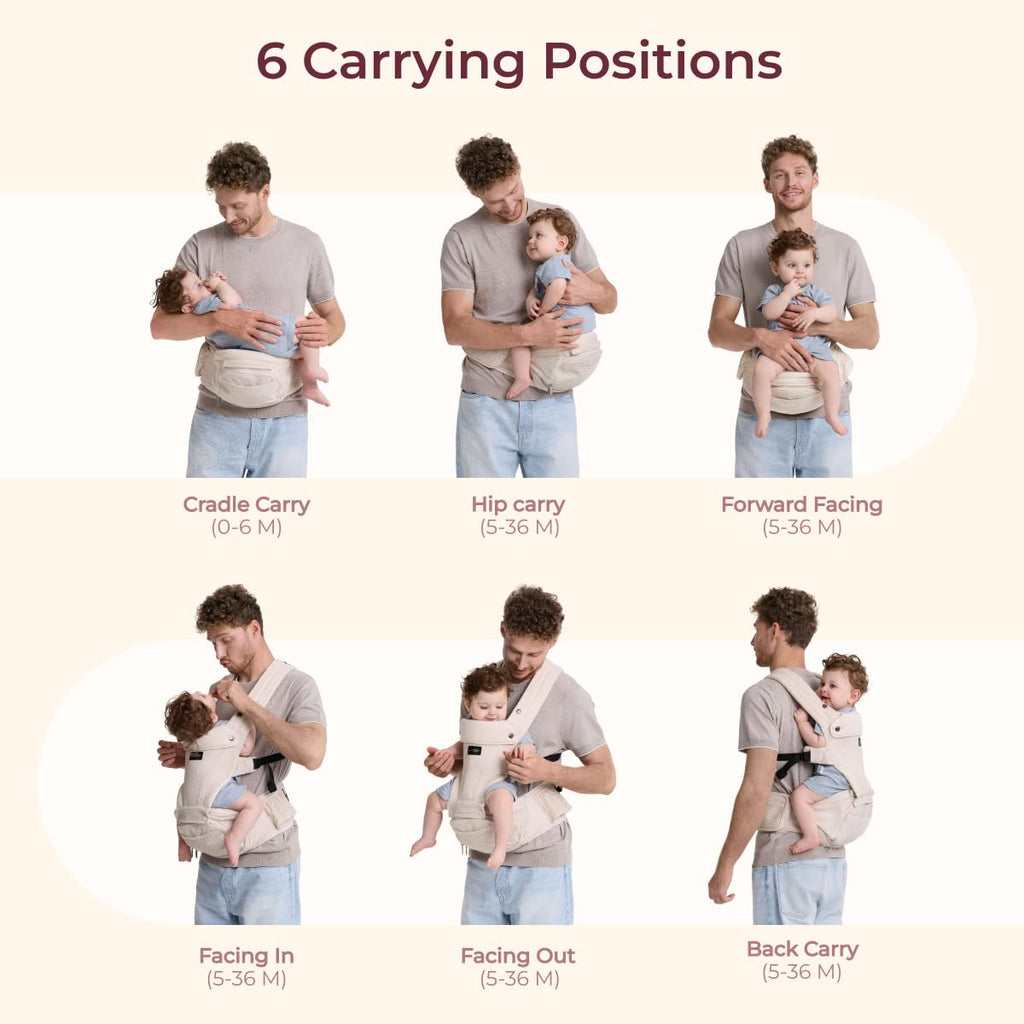 Baby Carrier with Hip Seat (AirMesh Almond)
