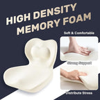Coverado Car Seat Cushion and Lumbar Support Pillow One Piece, Memory Foam - Image 4