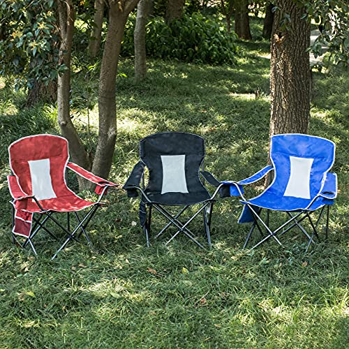 Mesh Folding Camping Chairs for Adults (Vermilion)