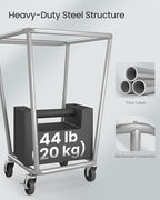 SONGMICS Laundry Basket with Wheels, 34.3 Gallons Rolling Laundry Hamper with - Image 4