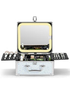 Qislee Makeup Box with A Detachable Lighted Mirror, Waterproof Travel Train Case by Qislee