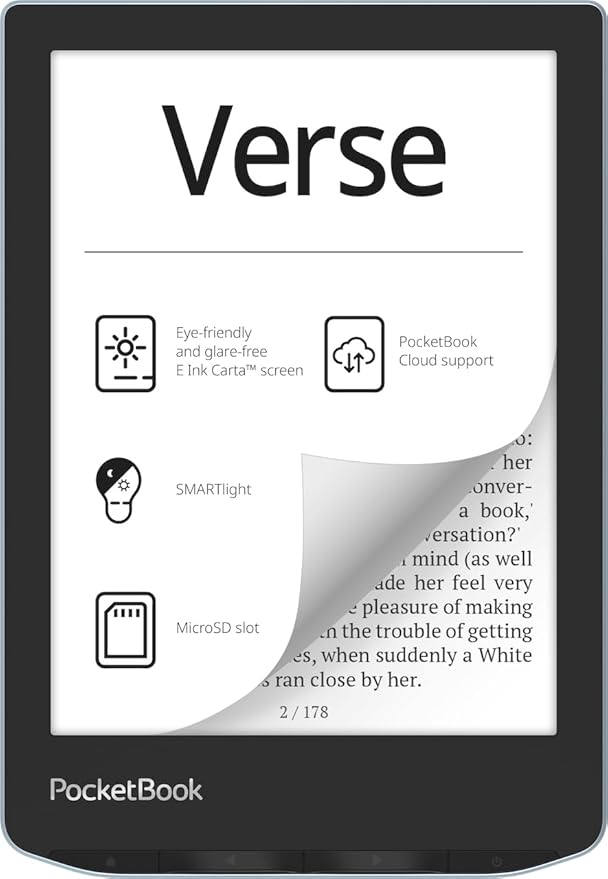 PocketBook Verse E-Readers | Eye-Friendly 6'' E-Ink Carta™ HD Touchscreen | - Image 4
