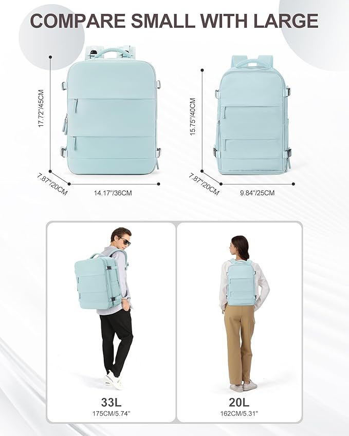 coowoz Large Travel Backpack Carry On - Image 8