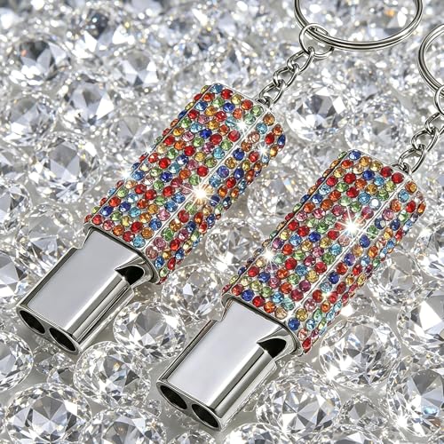 Three Tube Whistle Aluminum Alloy Survival Whistle for Outdoor Needs Sports Referee Emergency (Silver2pcs)