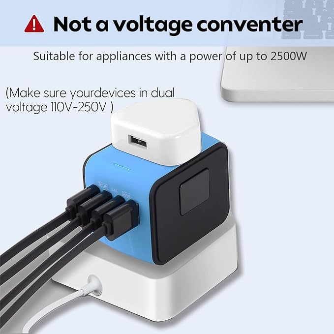 International Travel Adapter Universal Power Adapter Worldwide All in One 4 - Image 3