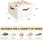 Shoe Organizer for Closet, Foldable Shoe Storage Bins - Image 4