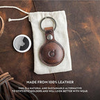 Genuine Leather AirTag Keychain Holder for Apple Air Tag