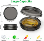 Small Pill Box, Travel Pill Case Portable Daily Pill Organizer Mini Medicine - Image 2