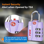 Forge Luggage Locks TSA Approved 2 Pack Purple, Small Combination Lock - Image 3