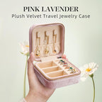 TAIMY Plush Velvet Travel Jewelry Box, Small Travel Jewelry Case, Portable Mini - Image 2