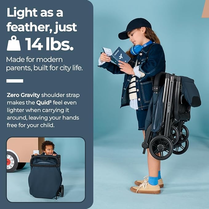 Inglesina Quid³ Stroller, Astral Blue - Image 3