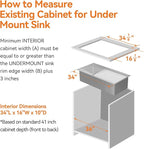 36 Inch Workstation Kitchen Sink, TECASA Undermount Deep Single Bowl, 16 Gauge - Image 4